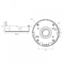 Junction Box To Suit Vandal Resistant Varifocal Dome Camera