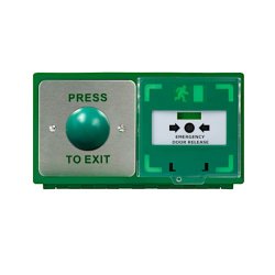 ICS Dual Unit MCP110 Call Point With Green Dome Exit Button