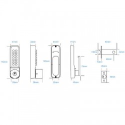 Easy Code Change Digital Lock With Key Override & Optional Holdback