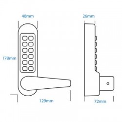 AS4300 Series Digital Lock With Adaptor Kit For Panic Device