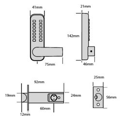 Borg Locks BL4441 MG Pro Marine Grade Double Sided Mortice Latch