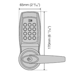 Codelocks CL4500 GD BS Smart Glass Door Lock Universal Non Handed Patch Lock