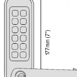 Codelocks CL500 PK Marine Grade Black Front Only Digital Lock With Key Override To Suit Panic Latch