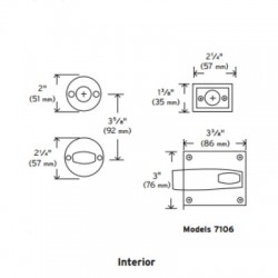 Kaba 4027 Rim Deadlatch To Suit 7106