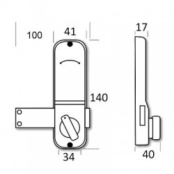 Borg Locks BL2605 Marine Grade Pro Digital Rim Deadbolt Lock 