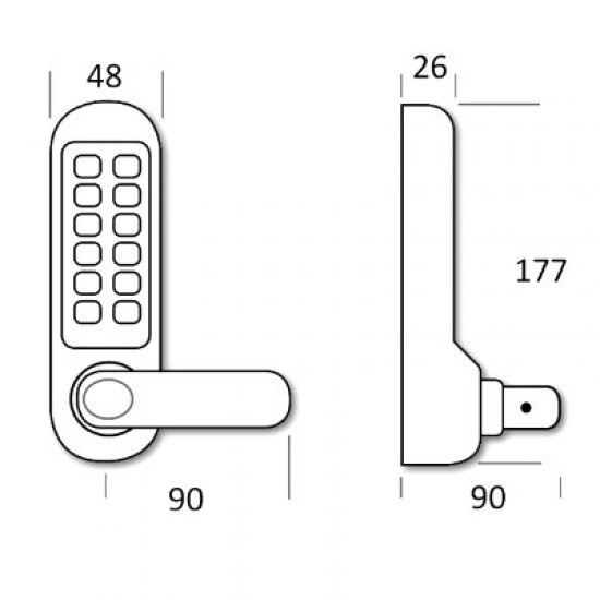 Borg Locks BL5201 Marine Grade Pro Digital Lock