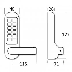 Borg Locks BL5008 Digital Lock For Exit Panic Device