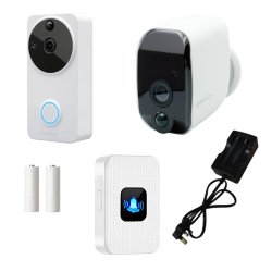 Amalock DB701 Wireless Doorbell Kit With 1 x White CAM200A Camera