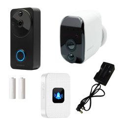 Amalock DB701 Wireless Doorbell Kit With 1 x White CAM200A Camera