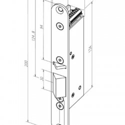 Abloy Eff 351U80 Monitored Electric Lock 12V DC Fail Unlocked