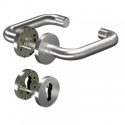 Dormakaba Ogro Core Round Bar Return Lever Handle Set To Suit SVP Lock 