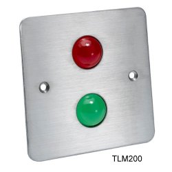 ICS TLM range LED Indicator Plate 1 Gang SS Red Green