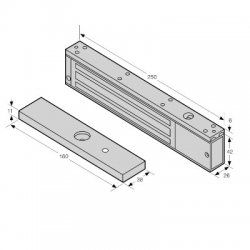 Asec Slim Line Single Electro Magnetic Lock