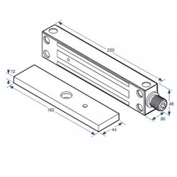 Asec Slimline External Gate Magnet GL850R 