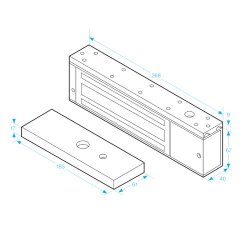 ICS U-Series 12/24VDC Standard Surface Magnet