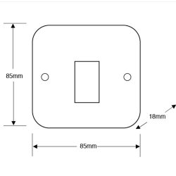 Asec 4096P White Momentary 1 Gang Exit Button