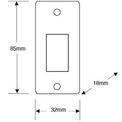 Narrow Exit Button Plastic 4097P 