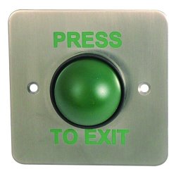 Asec EBGB 02 Green Dome Exit Button With Tamper Proof Collar