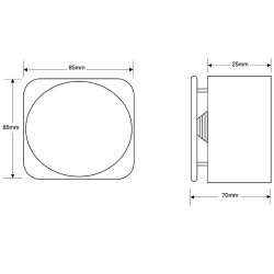 All Active Small Push Plate Exit Button EBPP02  