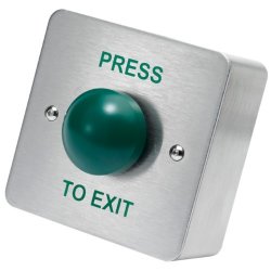 ICS Exit Button Green Dome Surface Fitting 1 Gang Low Duty