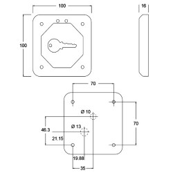 PAC OneProx GS3 Vandal Resistant RFID HF Proximity Reader 20118