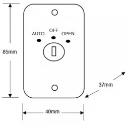 Three Position Key Switch Engraved