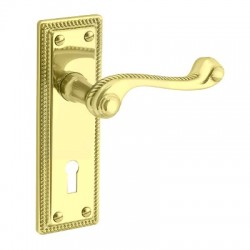 Classic Georgian Plate Mounted Mortice Lock Lever Furniture