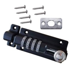 Asec Combination Tower Bolt Black