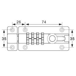 Asec Combination Tower Bolt Black