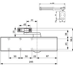 Dorma TS83SE Size 2 to 5 Overhead Door Closer