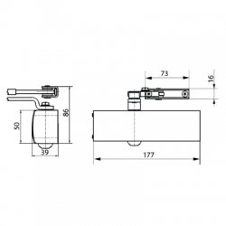 Geze TS1500 Size 3-4 Overhead Door Closer