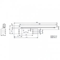 Dorma TS93 Size 2-5 Side Channel Overhead Door Closer