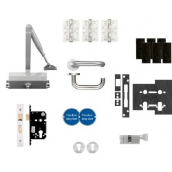 Architectural Fire Door Pack For Office Door (Locking) KITA3-FDP-A3