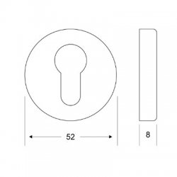 Portland and Seattle Concealed Fixing Euro Escutcheon