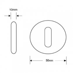 Concealed Fix UK Mortice Key Escutcheon