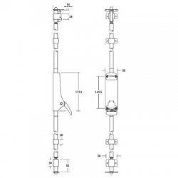 Union ExiSAFE Push Pad Bolt To Suit Single Doors