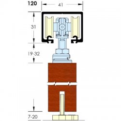 Sliding Door Gear Single Run SR60 SR120