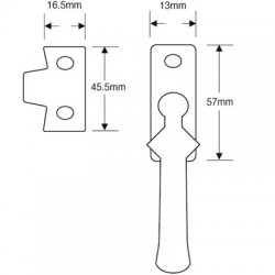 Wedge Design Casement Fastener