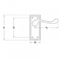 Classic Georgian Short Plate Mounted Lever Furniture 