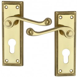 Georgian Plate Mounted Door Handle Lever Furniture