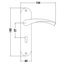 Asec Urban Miami Lever on Plate Lock Door Furniture Ebony