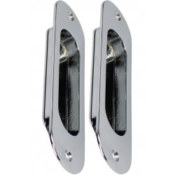Bonaiti Serrature Classic Sliding Door Handle Pull MOS Oval Blind Pair