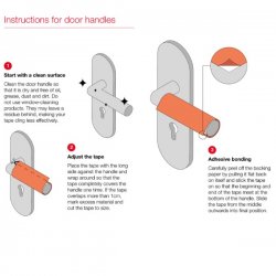 Union GripSafe Anti Viral Door Handle Strips