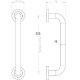 Bolt Fix Round Rose Polished Brass Pull Handle