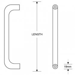 Bolt Fix Stainless Steel Pull Handle