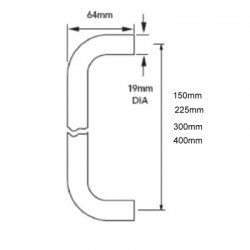 Back To Back Stainless Steel Tubular Pull Handle