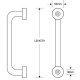 Bolt Fix Round Rose Stainless Steel Pull Handle
