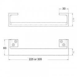 Dortrend 5151 Front Fix Cranked Pull Handle