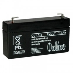 Online OL1 6 Volt 1.3Ah Sealed Lead Acid Battery 