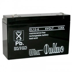 Online OL12 6V 12Ah Sealed Lead Acid Battery 